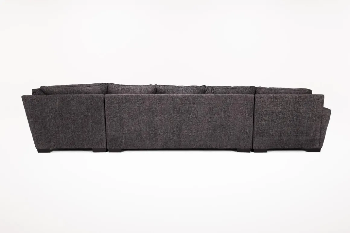 Oracle Tux Sofa Chaise Sectional In Envy Ebony, Left Facing, Down