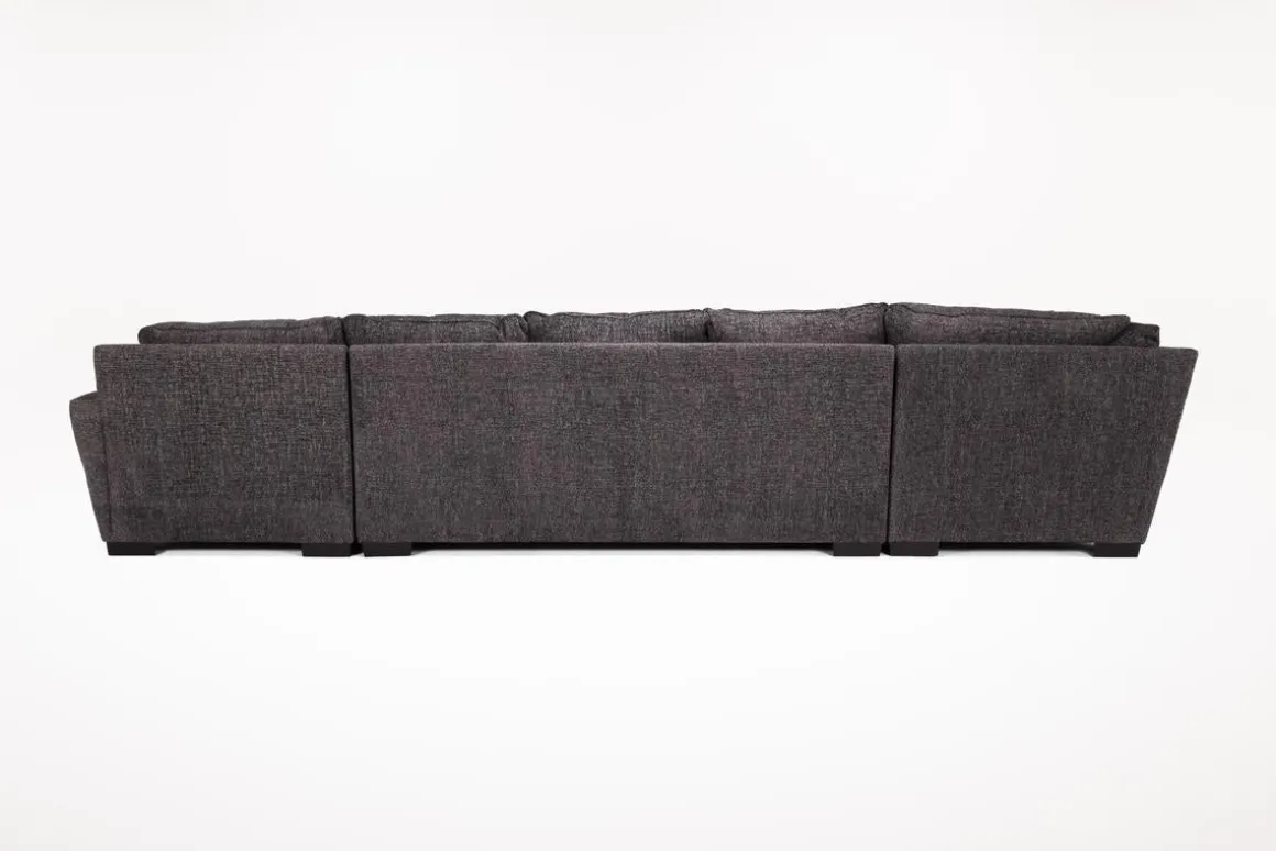 Oracle Tux Sofa Chaise Sectional In Envy Ebony, Left Facing, Down
