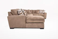 Oracle Tux Sofa Chaise Sectional In Envy Ebony, Left Facing, Down