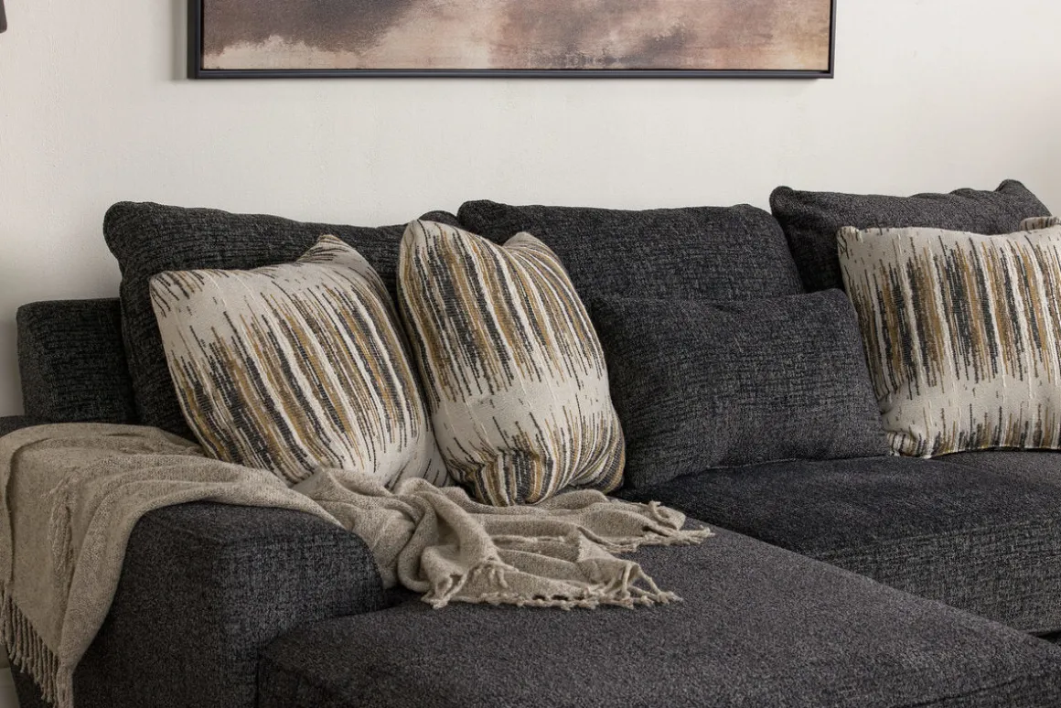 Oracle Tux Sofa Chaise Sectional In Envy Ebony, Left Facing, Down