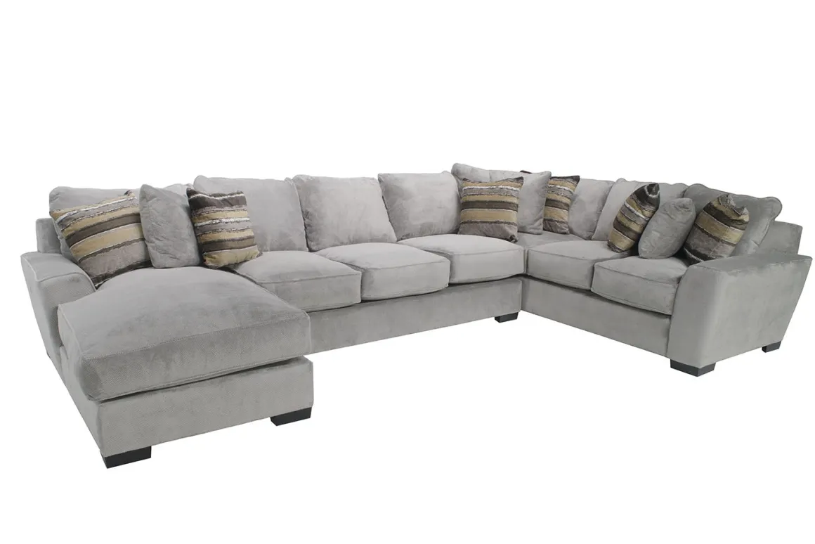Oracle Tux Sofa Chaise Sectional In Envy Ebony, Left Facing, Down