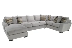 Oracle Tux Sofa Chaise Sectional In Envy Ebony, Left Facing, Down