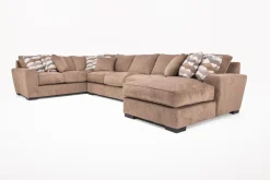 Oracle Tux Sofa Chaise Sectional In Envy Ebony, Left Facing, Down