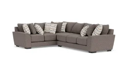 Oracle Tux Sofa Sectional In Envy Ebony, Left Facing, Down
