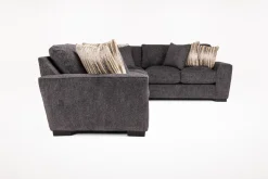 Oracle Tux Sofa Sectional In Envy Ebony, Left Facing, Down