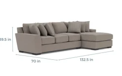 Oracle Xl Sofa Chaise, Left Facing, Down - Custom Order