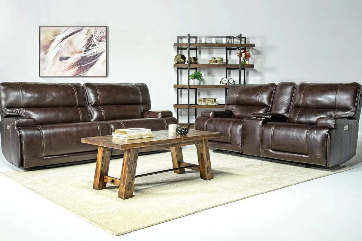 Oslo 3 Power Recliner In Brown Leather