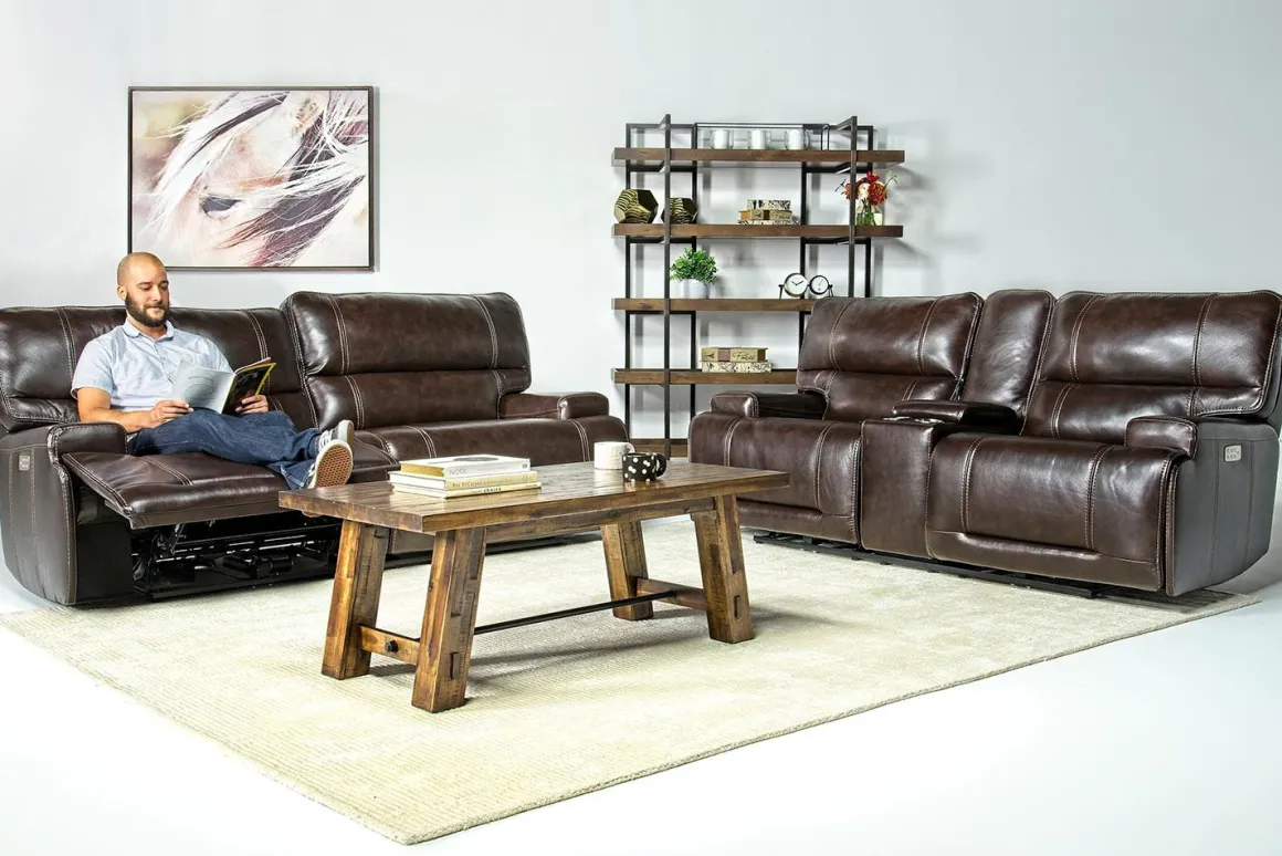 Oslo 3 Power Recliner In Brown Leather