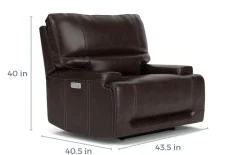 Oslo 3 Power Recliner In Brown Leather