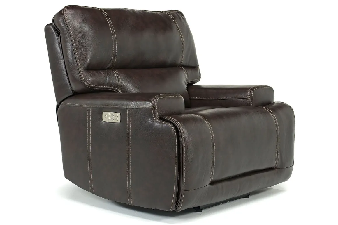 Oslo 3 Power Recliner In Brown Leather