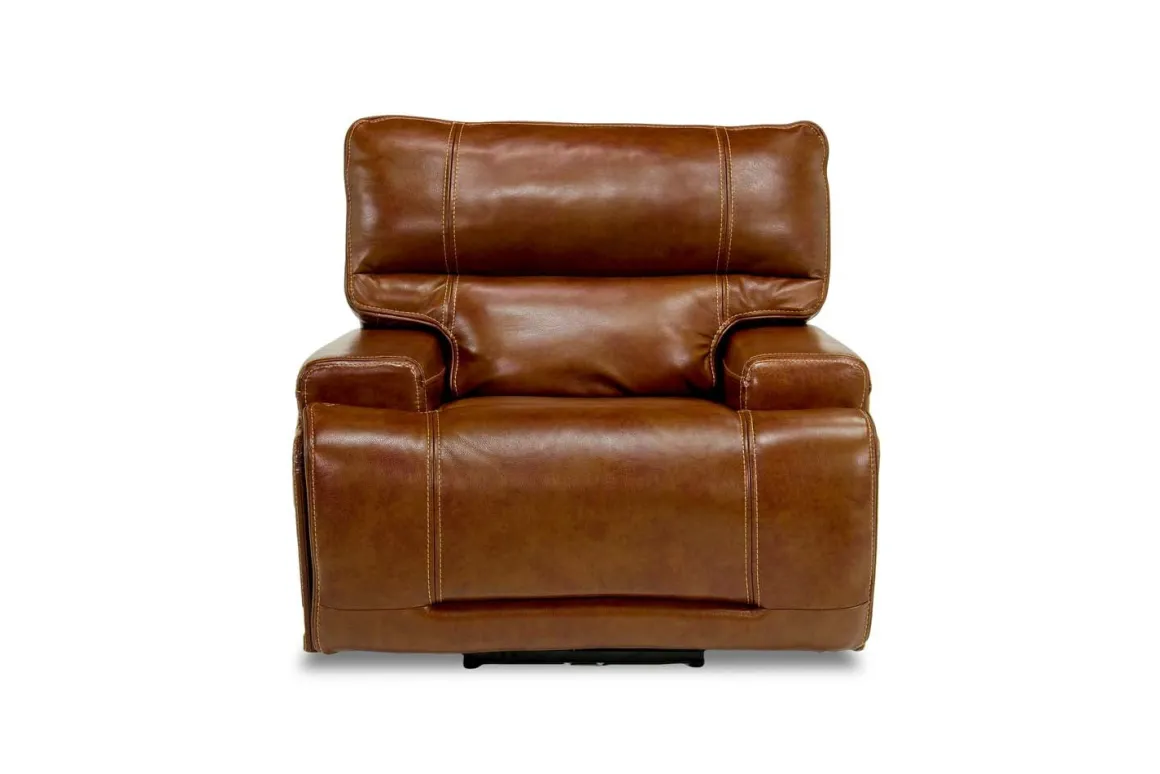 Oslo 3 Power Recliner In Brown Leather