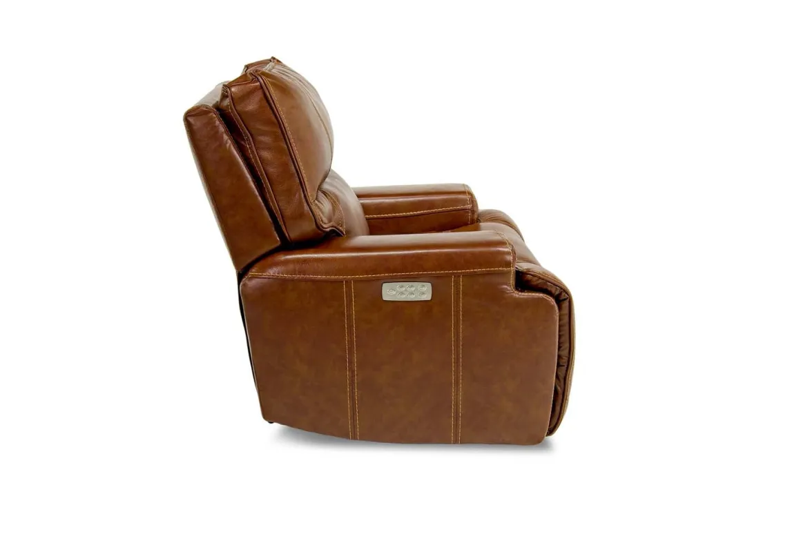 Oslo 3 Power Recliner In Brown Leather