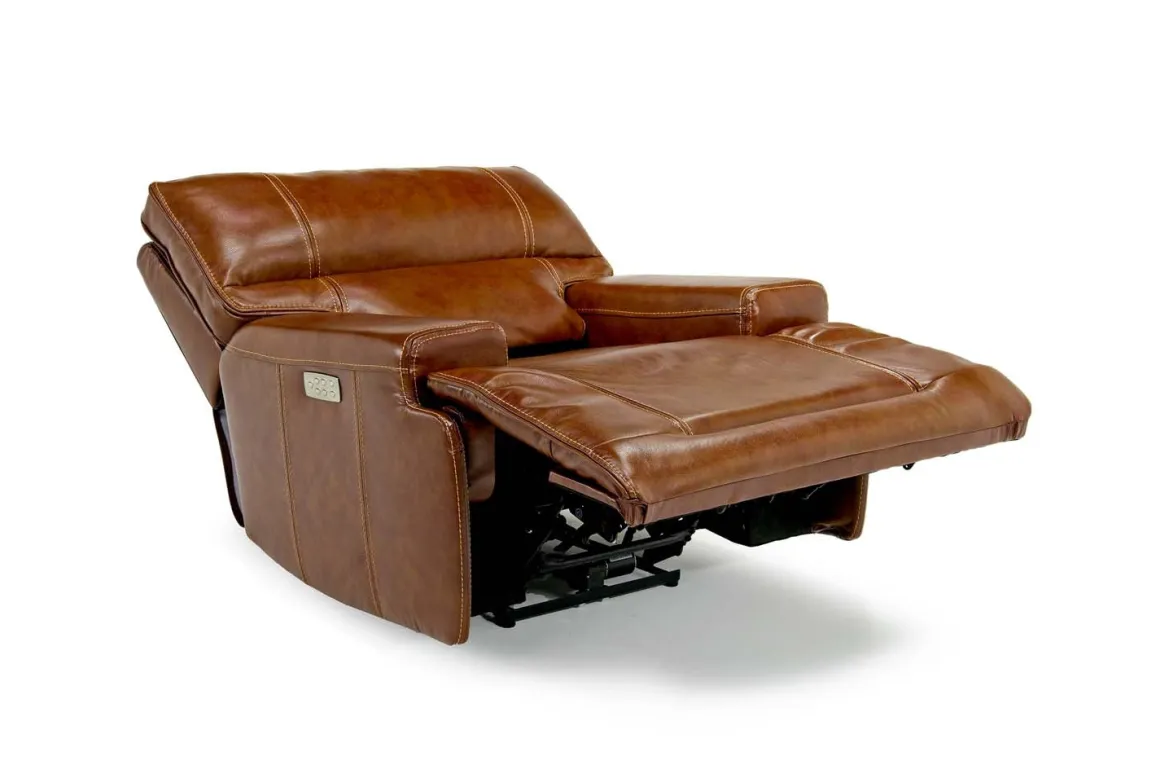 Oslo 3 Power Recliner In Brown Leather