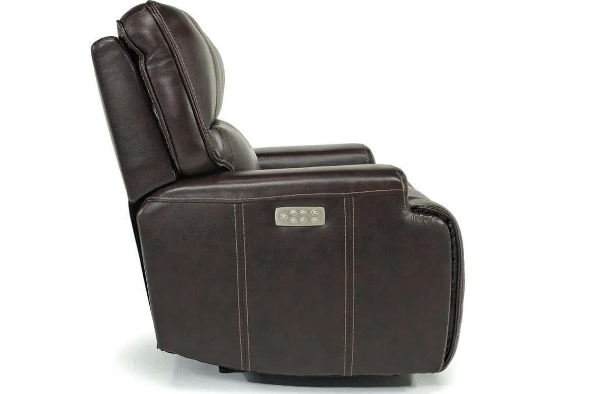 Oslo 3 Power Recliner In Brown Leather