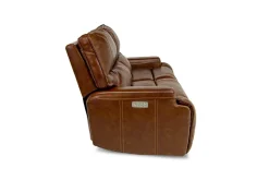 Oslo 3 Power Sofa In Brown Leather