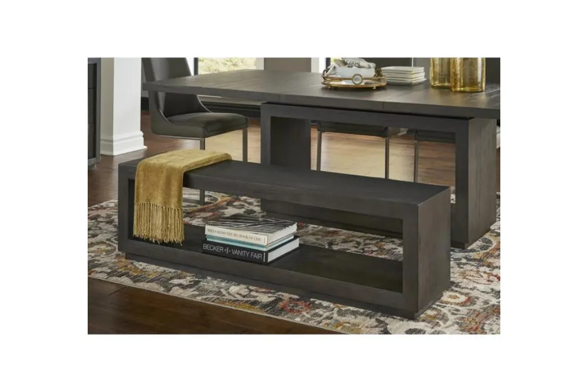 Oxford Dining Bench In Basalt Gray