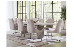 Oxford Dining Table & 8 Chairs In Mineral