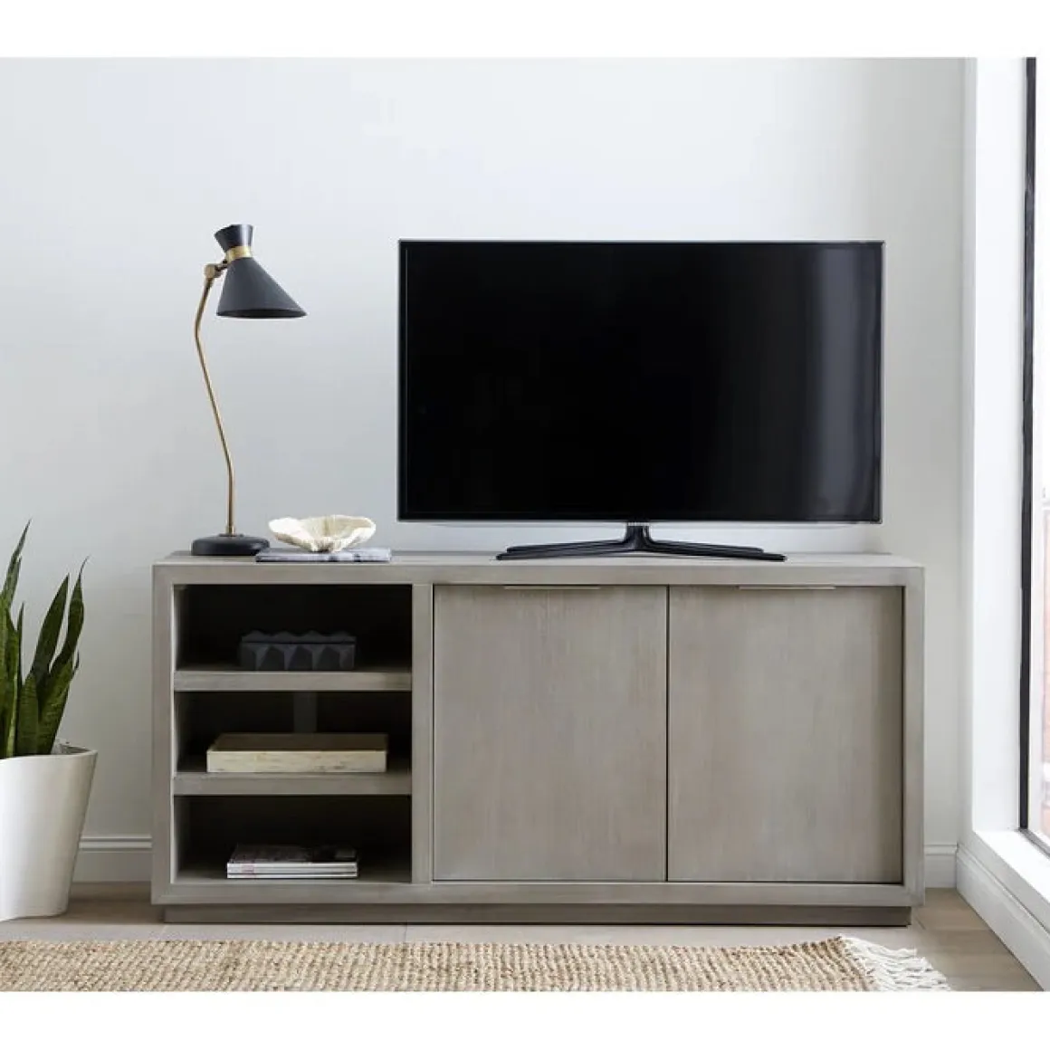 Oxford Media Console In Mineral, 74 Inch