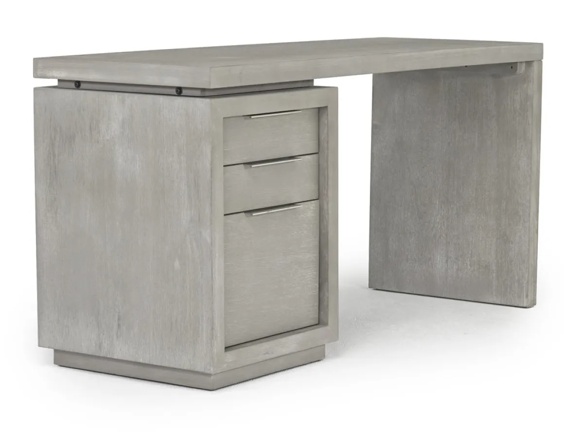 Oxford Office Desk W/ File Cabient In Mineral