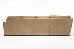 Paige Dual Chaise Sectional In Sherry Bark, Left Facing
