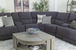 Palencia 7 Piece 3 Power Sectional In Trento Charcoal