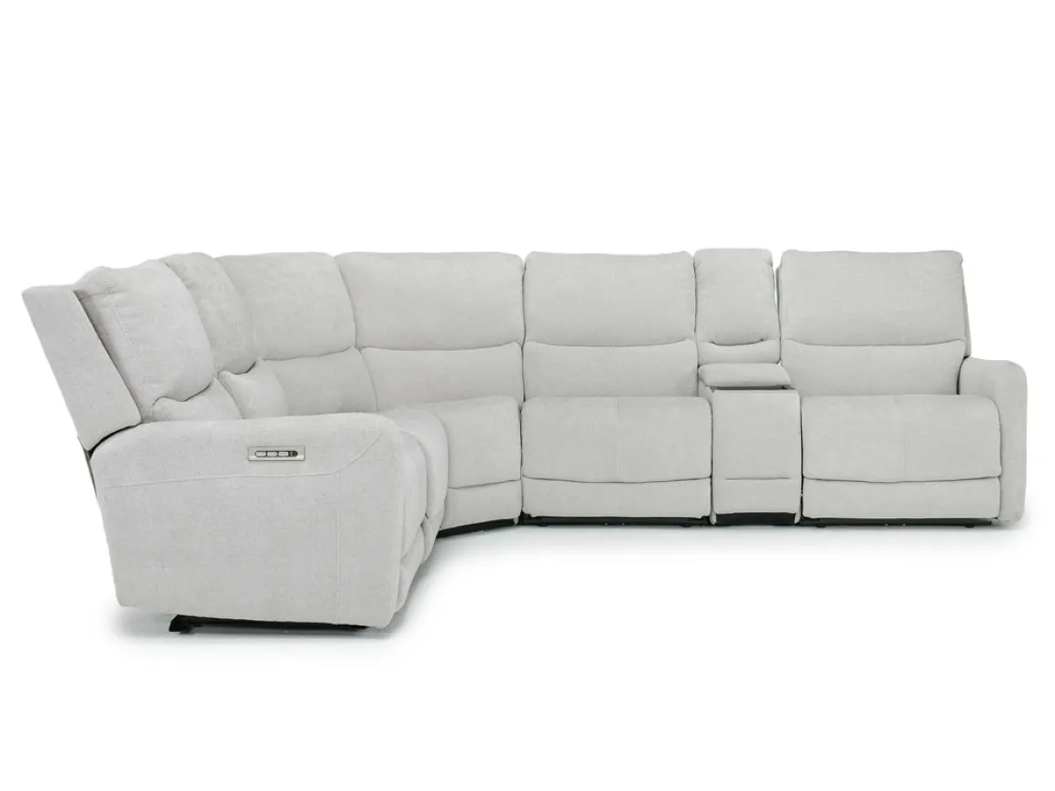 Palencia 6 Piece 3 Power Sectional In Trento Dove