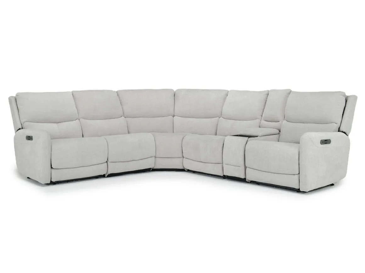 Palencia 6 Piece 3 Power Sectional In Trento Dove
