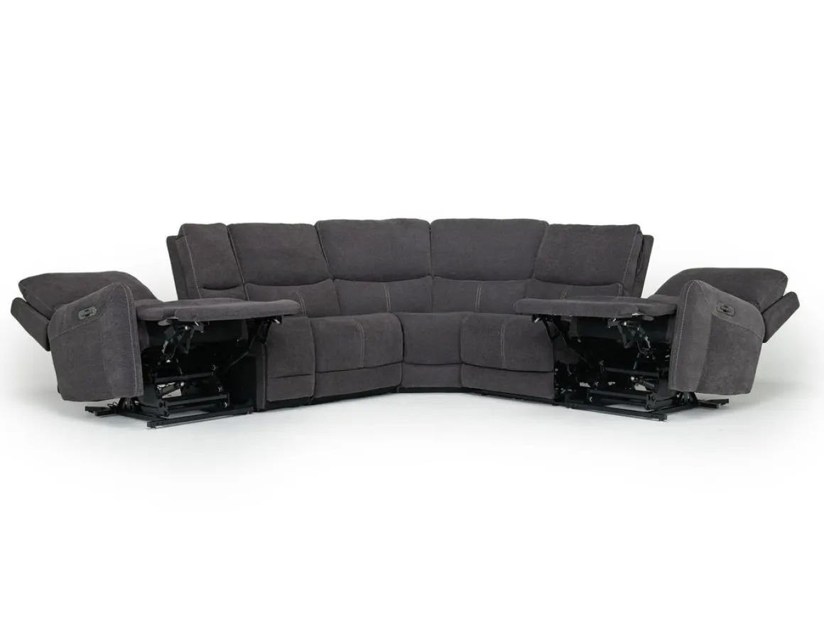 Palencia 6 Piece 3 Power Sectional In Trento Dove