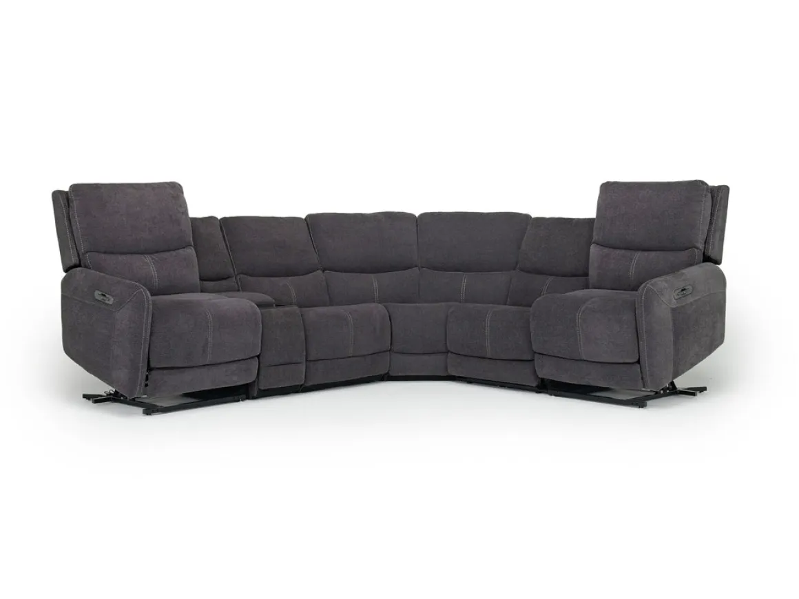 Palencia 6 Piece 3 Power Sectional In Trento Dove