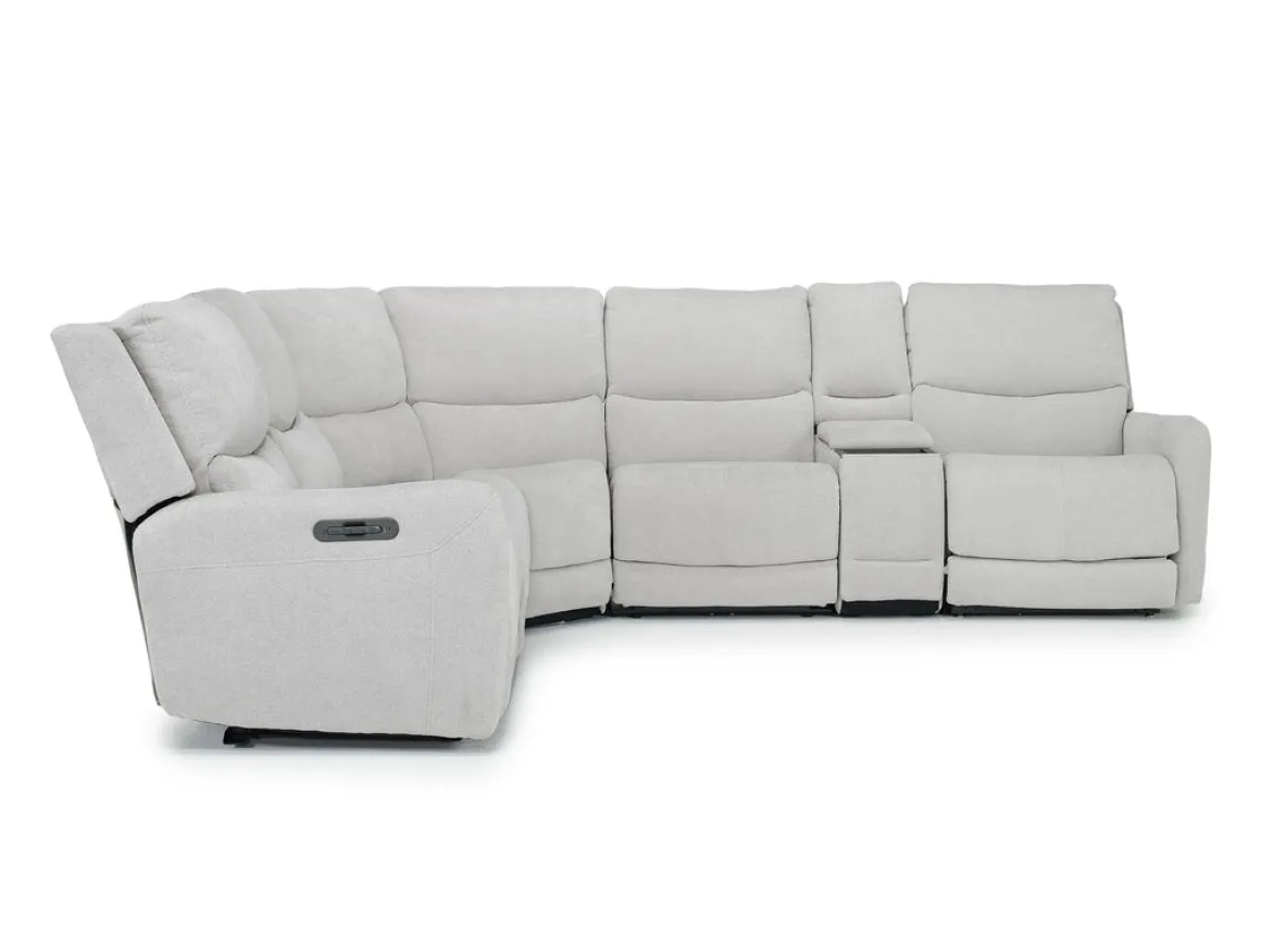 Palencia 6 Piece 3 Power Sectional In Trento Dove