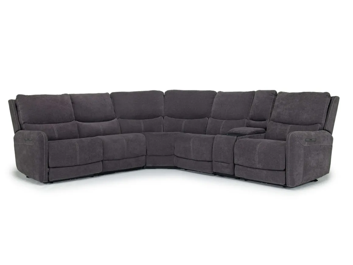 Palencia 6 Piece 3 Power Sectional In Trento Dove