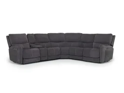 Palencia 6 Piece 3 Power Sectional In Trento Dove