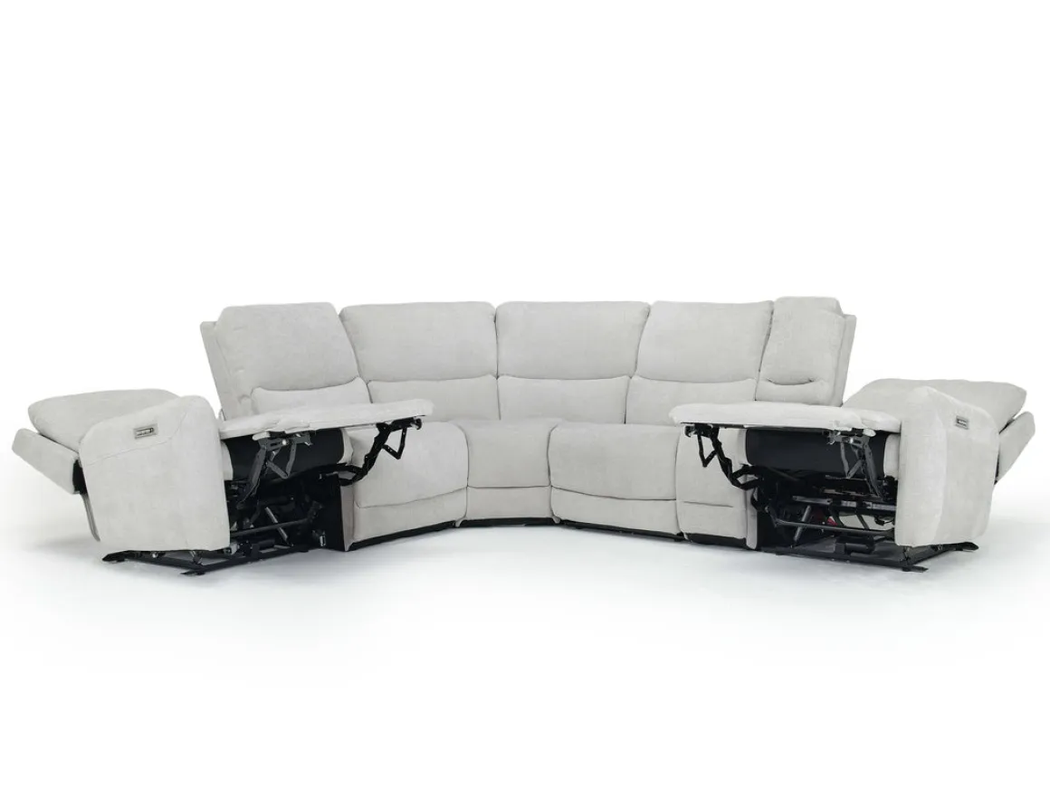 Palencia 6 Piece 3 Power Sectional In Trento Dove
