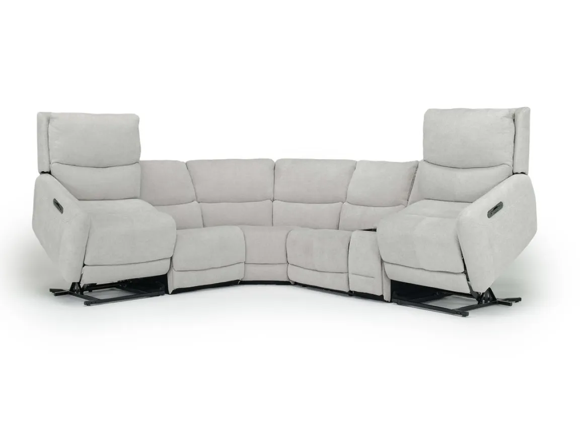Palencia 6 Piece 3 Power Sectional In Trento Dove