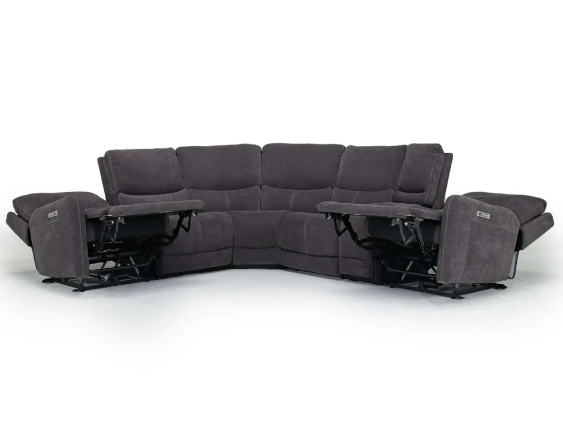 Palencia 6 Piece 3 Power Sectional In Trento Dove