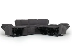 Palencia 6 Piece 3 Power Sectional W/ 3 Power Armless Recliner In Trento Dove