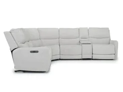 Palencia 6 Piece 3 Power Sectional W/ 3 Power Armless Recliner In Trento Dove