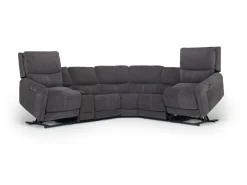 Palencia 6 Piece 3 Power Sectional W/ 3 Power Armless Recliner In Trento Dove