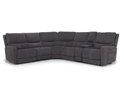 Palencia 6 Piece 3 Power Sectional W/ 3 Power Armless Recliner In Trento Dove