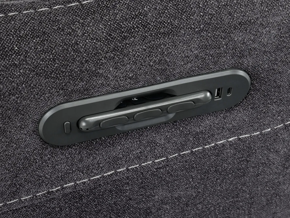 Palencia 6 Piece 3 Power Sectional W/ 3 Power Armless Recliner In Trento Dove