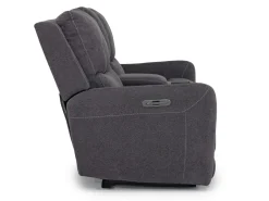 Palencia 3 Power Console Loveseat In Trento Charcoal