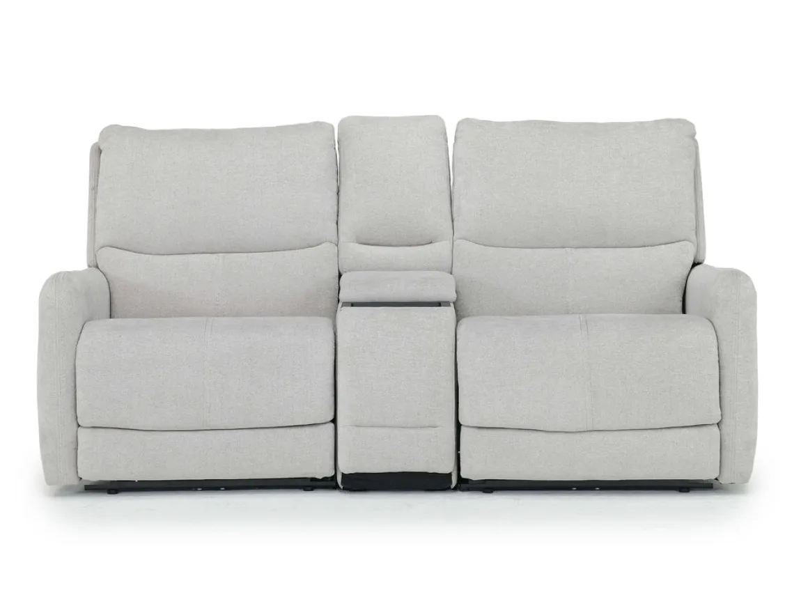 Palencia 3 Power Console Loveseat In Trento Charcoal