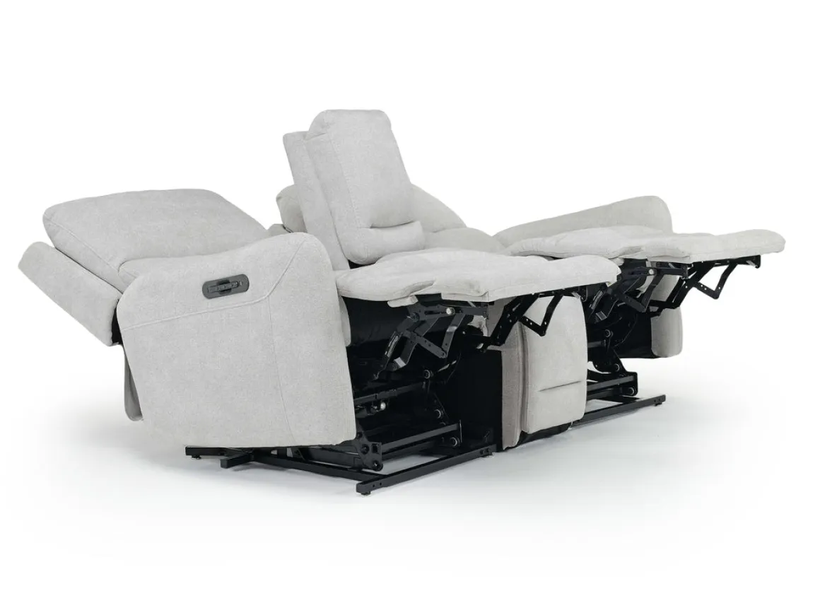 Palencia 3 Power Console Loveseat In Trento Charcoal