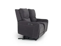 Palencia 3 Power Console Loveseat In Trento Charcoal