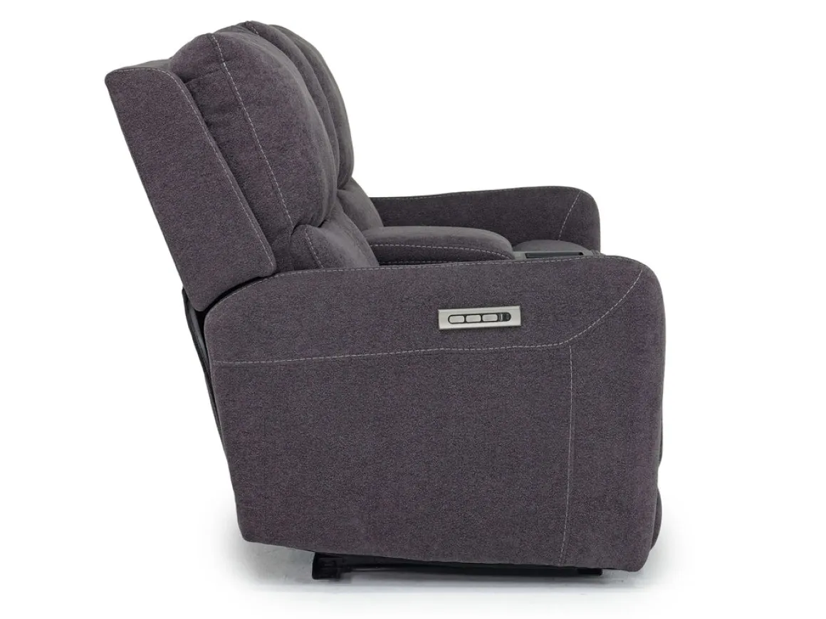 Palencia 3 Power Console Loveseat In Trento Charcoal