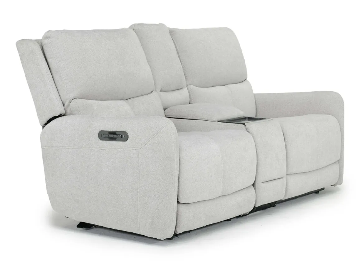 Palencia 3 Power Console Loveseat In Trento Charcoal