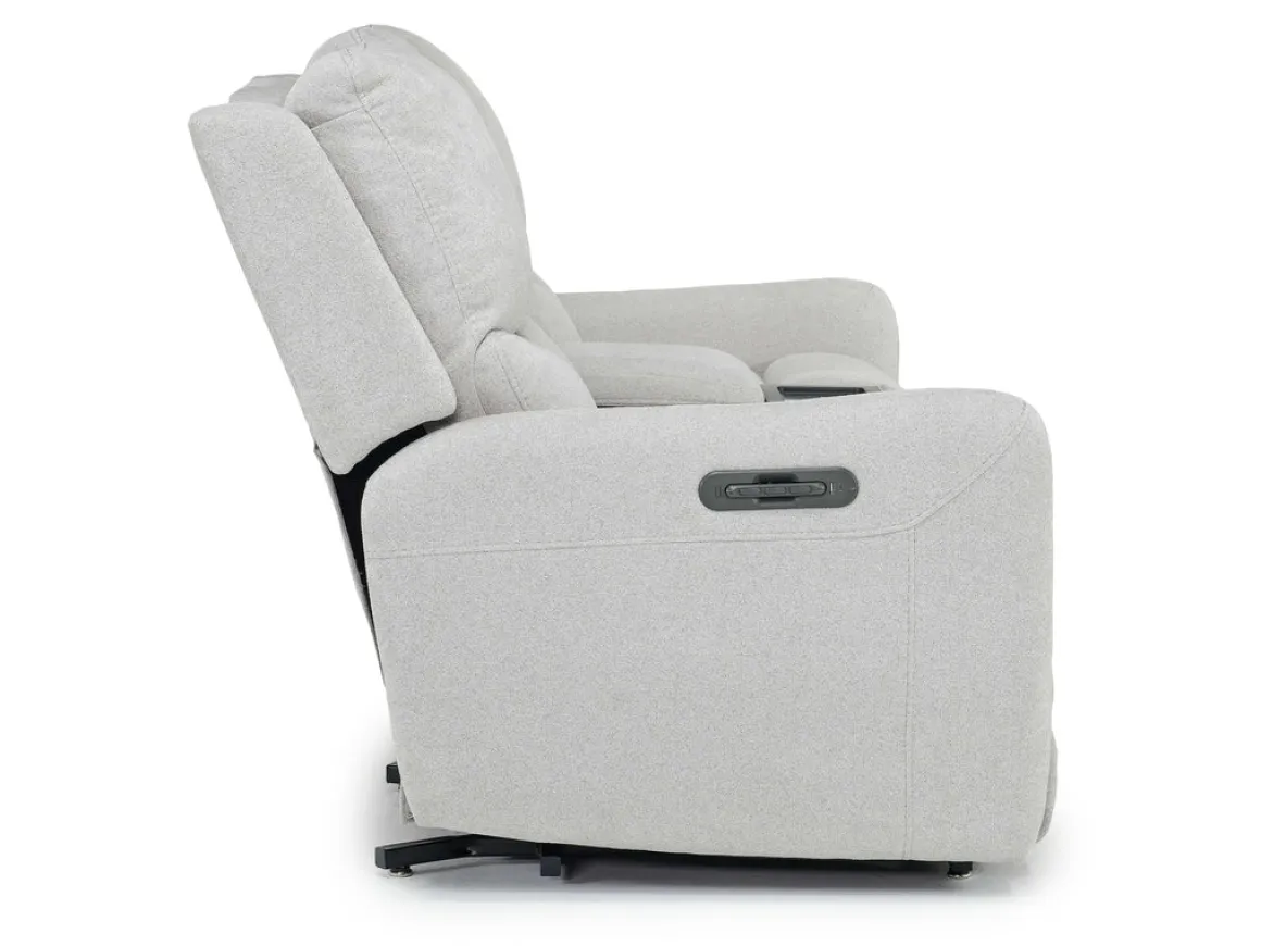 Palencia 3 Power Console Loveseat In Trento Charcoal