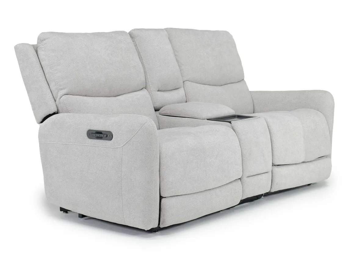 Palencia 3 Power Console Loveseat In Trento Charcoal