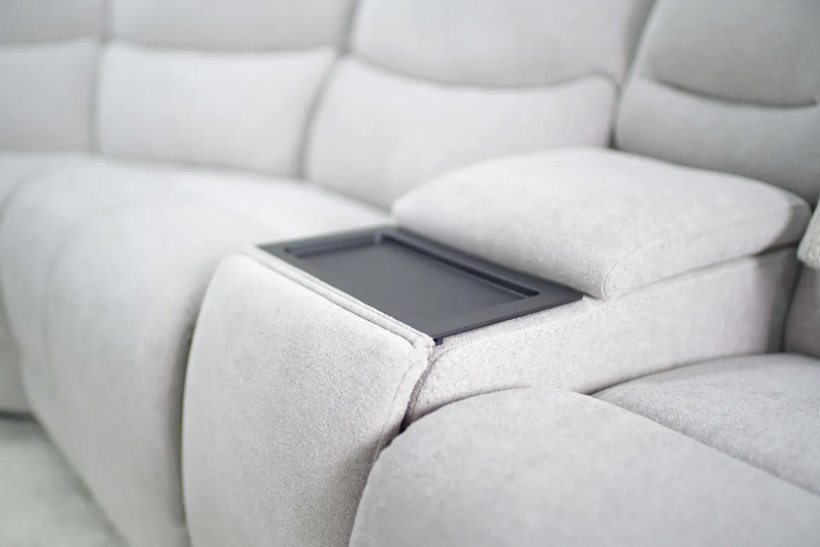 Palencia 3 Power Console Loveseat In Trento Charcoal