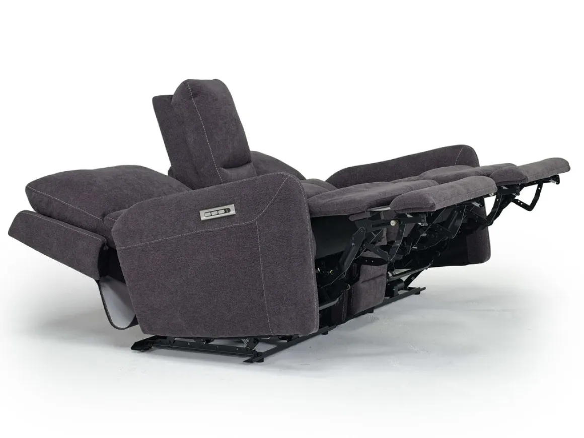 Palencia 3 Power Console Loveseat In Trento Charcoal